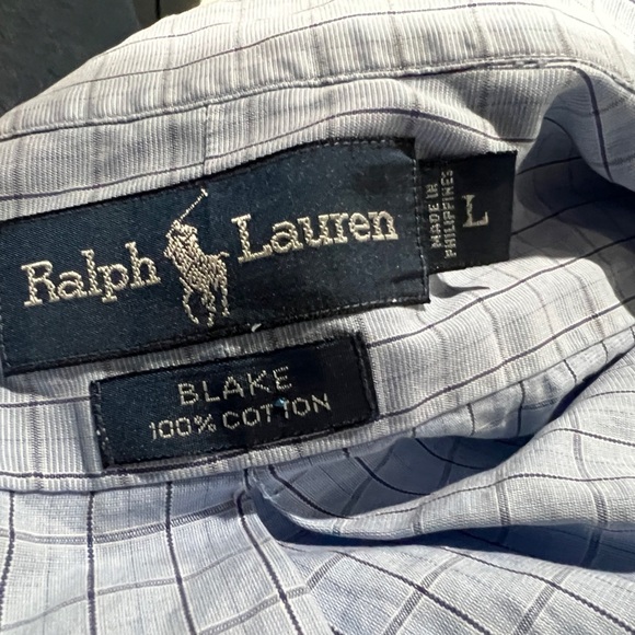 Polo Ralph Lauren Blake Blue Mens Dress Button Down Preppy Shirt - Picture 6 of 6